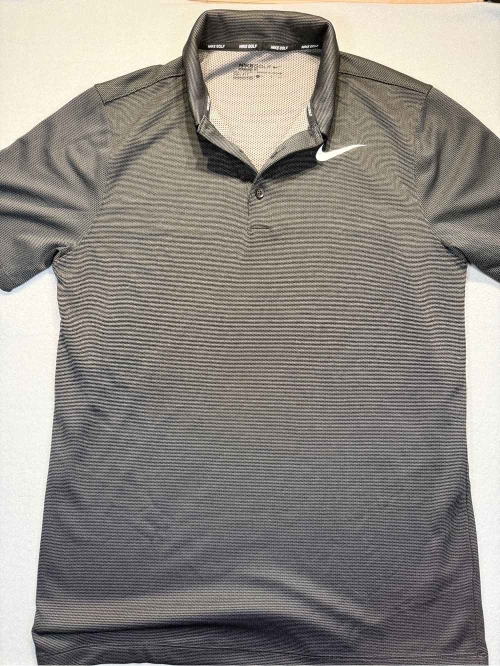 Nike Men’s Charcoal Gray  size S Dri-FIT Polo #0178F